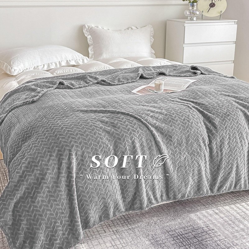 Homebliss Cuddly Blanket, 130 x 150 cm, Fluffy Fleece Blanket,