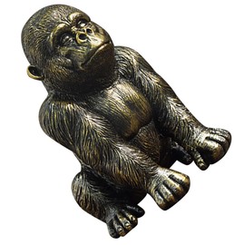 GRIRIW Gorilla Statue Resin Decor for Office Home Vintage Gorilla Sculpture for Desk Decoration Adornment for Living Room Garden Restaurant More