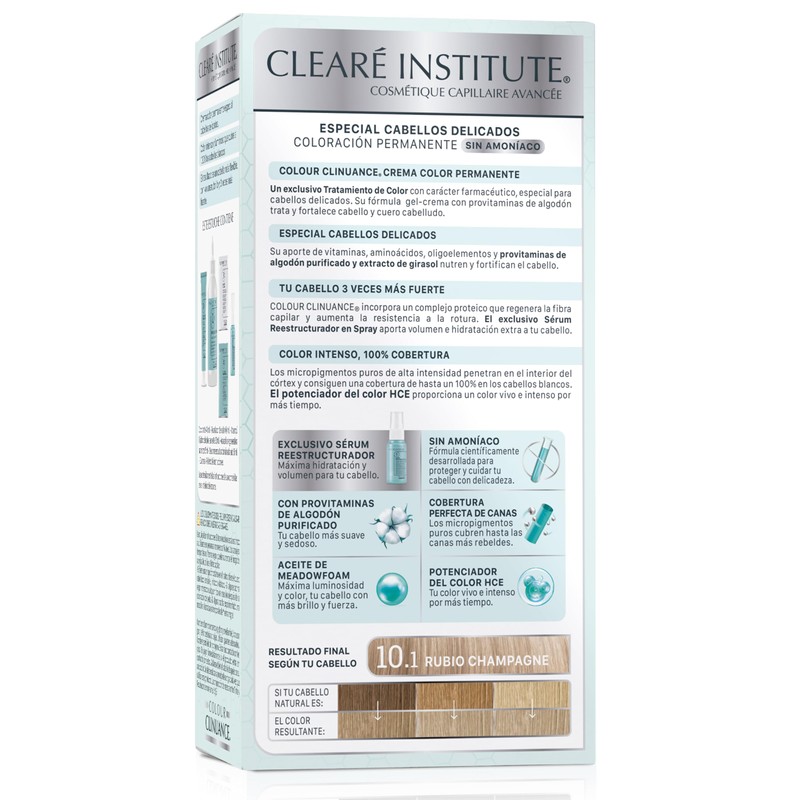 Clinuance Permanent Colouration without Ammonia, Sensitive Hair, 10.1 Champagne Blonde,