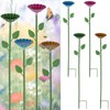 4-Pack bee Watering Station, Flower-Shaped Metal Garden bee Cup, Flower-Shaped