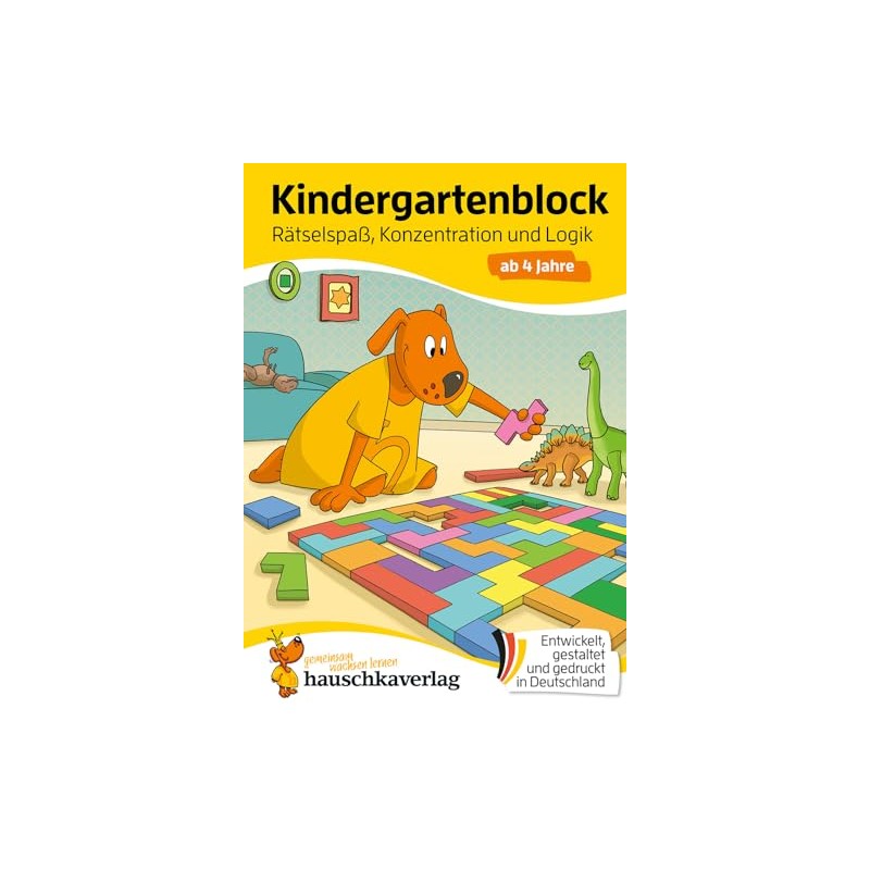Kindergartenblock ab 4 Jahre – Rätsel-Spaß, Konzentration und Logik: Rätselblock