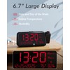 Roxicosly Projection Alarm Clock for Bedroom Ceiling, 118 dB Super