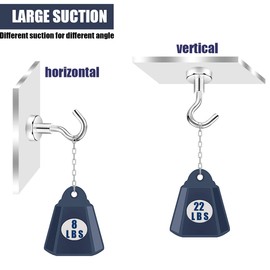 SKmoon Magnetic Hooks,10KG(22LBS) Extra Strong Magnetic Hooks for Fridge,Cruise, Van, Refrigerators, Grill, Coat and Storage (Pack of 10)