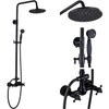 NeierThodore Luxury ORB Bathroom Shower Faucet Dual Handles Wall-Mounted Shower
