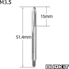 Burkit M3.5 X 0.6 Juego de grifos y troqueles, M3.5 x 0.6 Macho Macho y Troquel Redondo para Mano Derecha