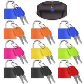 Taiyeestar Pack of 10 Suitcase Locks, Suitcase Lock with Keys, Luggage Lock with Key Padlock Small for Suitcase, Backpack, Bag, Locker, Diary (Colourful)