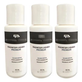 3 Pack Magnesia Liquida 60ml Mejor Agarre Detiene Sudoración                                                                                          