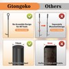 Gtongoko 35 Inch Fireplace Tools Set 5 Pcs Black Wrought