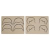 10pcs Tattoo Scalp Practice Skin Front Side Ink Free Rubber