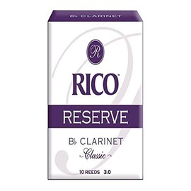 Rico Reserve Classic Bb Clarinet Reeds, Strength 3.0, 10-pack