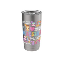 Groovy Maestra De Español Spanish Teacher Maestra Bilingue Stainless Steel Insulated Tumbler