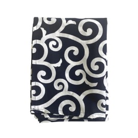 Arabesque Pattern Furoshiki 39.4 inches (100 cm), 39.4 inches (100 cm), Cotton Arabesque Thief Thief Pattern, Auspicious Pattern, 100% Cotton, 100 cm, 100c Furoshiki, Large, Made in Japan (Navy)