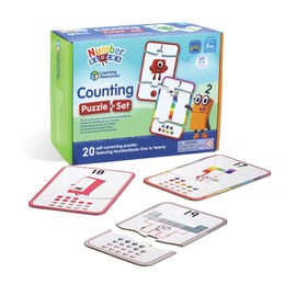 Learning Resources Numberblocks Puzzle Set Counting, Learn to Count in Number Space 1-20, Numberblocks Puzzle Pieces, Counting Puzzles for Three Years, 20 Learning Puzzles in a Box, 3-Piece Puzzles,