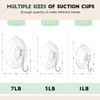 RELBRO Suction Cup Hooks, 10 Pcs Clear Suction Cups with