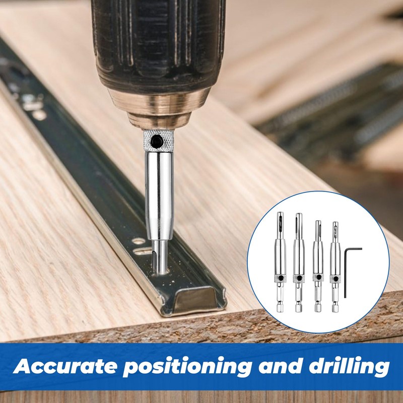 Hinge Drill Bit Self Centring,4 PCS Self Centering Drill Bit,Centre