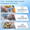 3 in 1 Kitchen Sink Drain Strainer, Stainless Steel Sink