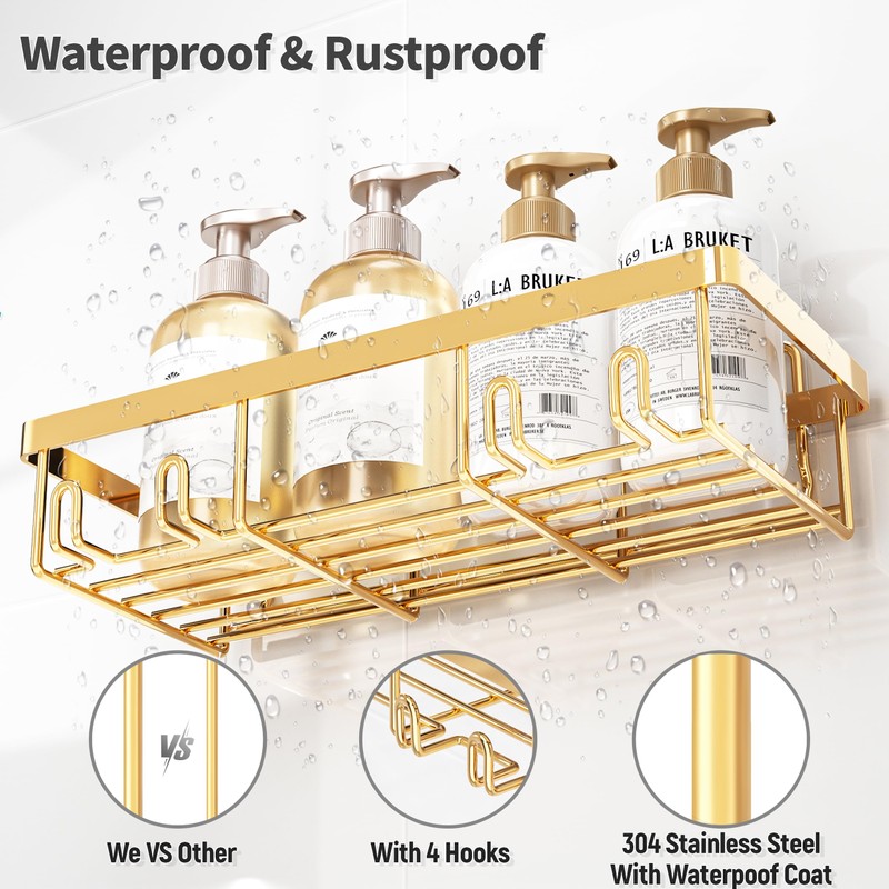 Liuoud 5 Pack Shower Caddy Organizer Rack Shelf for Inside