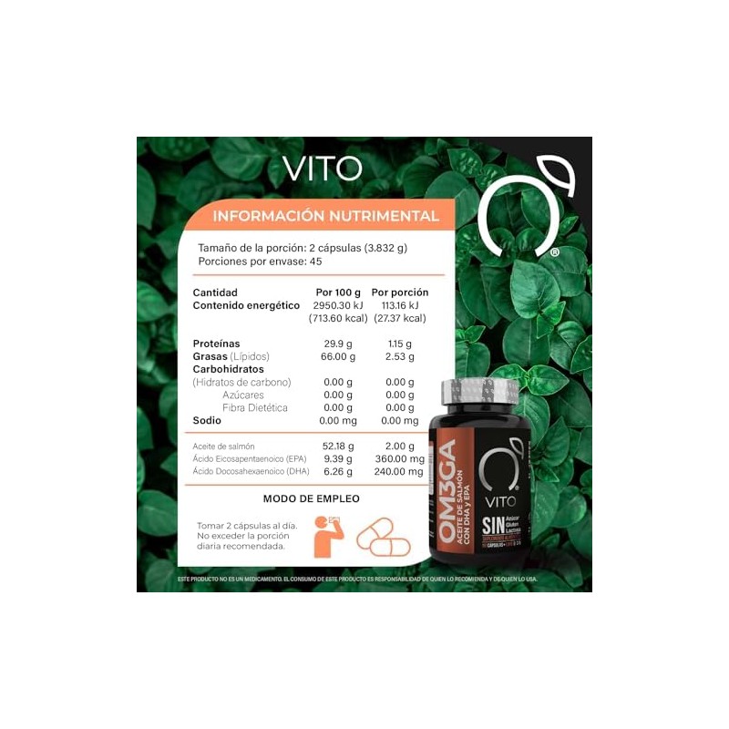 VITO - Omega 3 Aceite de Salmón Noruego - 600