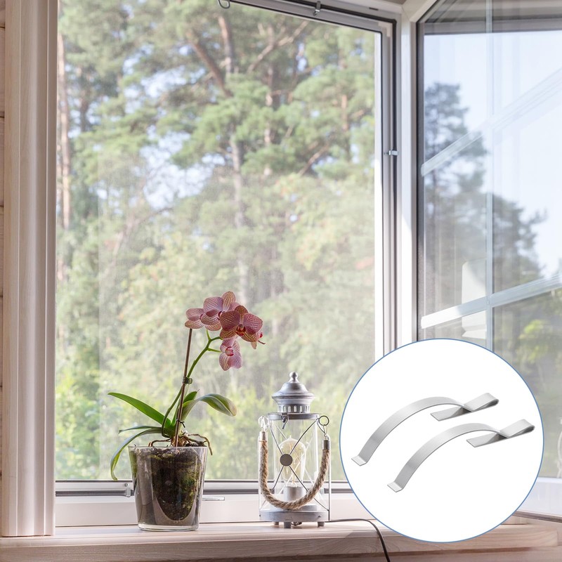 sourcing map 20Pcs Window Screen Tension Spring, Corner Mount Flat