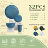 Wrova Wheat Straw Dinnerware Set of 32,Unbreakable Dinner Plates and
