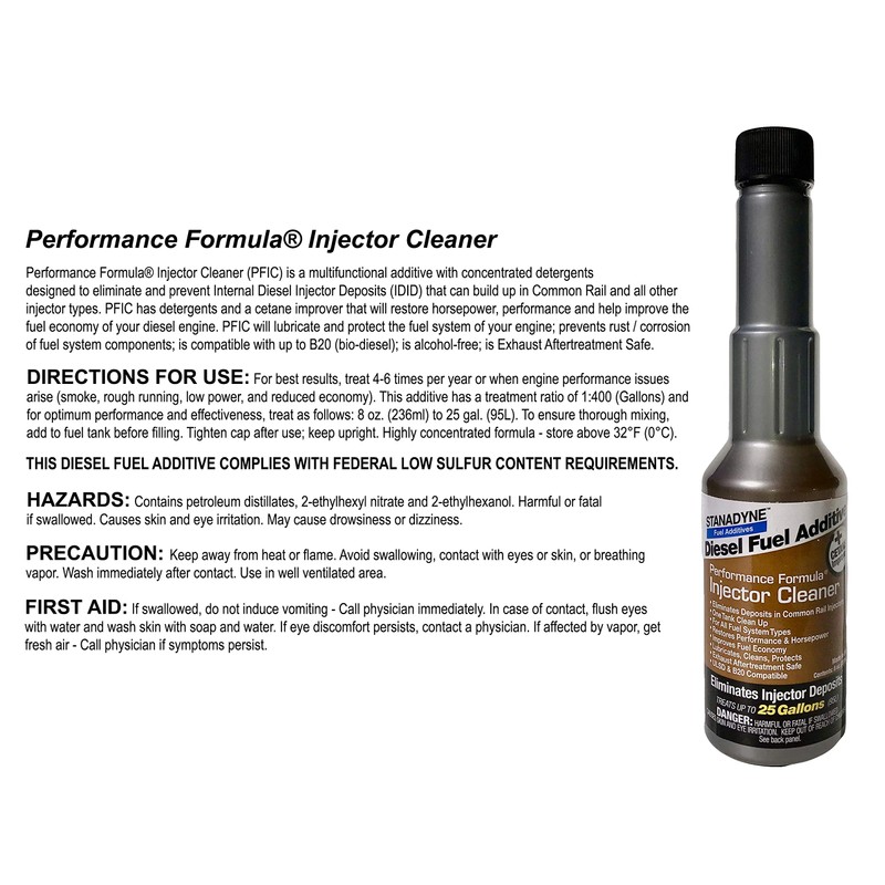 Stanadyne Performance Formula Bundle with Injector Cleaner Diesel Fuel Additive,