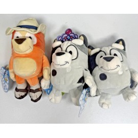 Bluey Friends -Holiday Bingo, Princess Muffin and Standard Muffin Plush for Kids