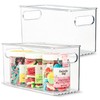 Plastic Food Storage 2 Pack Clear Container Bin with Handles