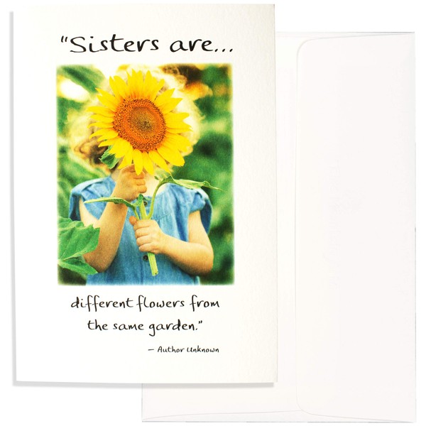 Blue Mountain Arts Greeting Card “Sisters are… different flowers from the same garden” Is the Perfect Birthday, Christmas, or “Just Because” Card for an Awesome Sister, by Douglas Pagels (PIX001)