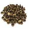 Mcoser 150 Sets Bronze Leather Rivets 12mm x 10mm Tubular