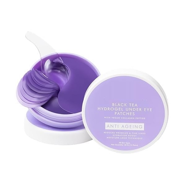 SS Black Tea Hydrogel Under Eye Patches with Vegan Collagen