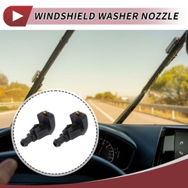 HEROFFIX 2pcs Windshield Washer Nozzle for Buick LaCrosse 2010-2016 Front Windshield Spray Nozzles Wiper Spray Washer Jet No.25865573 Black Plastic