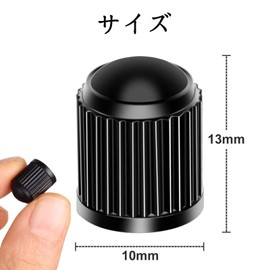 Air Valve Cap, Car Tire Valve Cap, Universal Type, Long Lasting, Black, Pack of 12