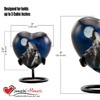 Immortal Memories Midnight Wolves Heart Keepsake Urn - 3 Wolves