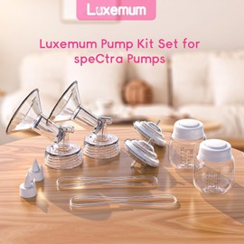 Breast Pump Parts for Spectra S1/S2/9 Plus/Synergy Gold, Not Original Accessories, 21mm Set Spectra Replacements Pump Parts Include Flange/Duckbill Valve/Backflow Protector/Tubing/Bottles