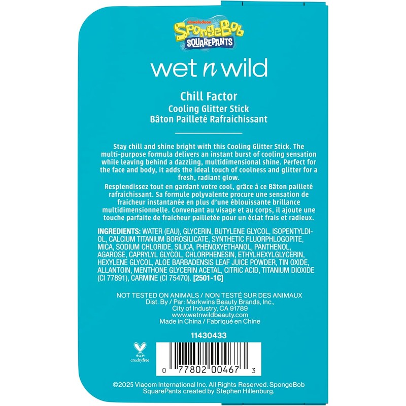 Wet n Wild Bob Esponja - Barra de purpurina refrescante,