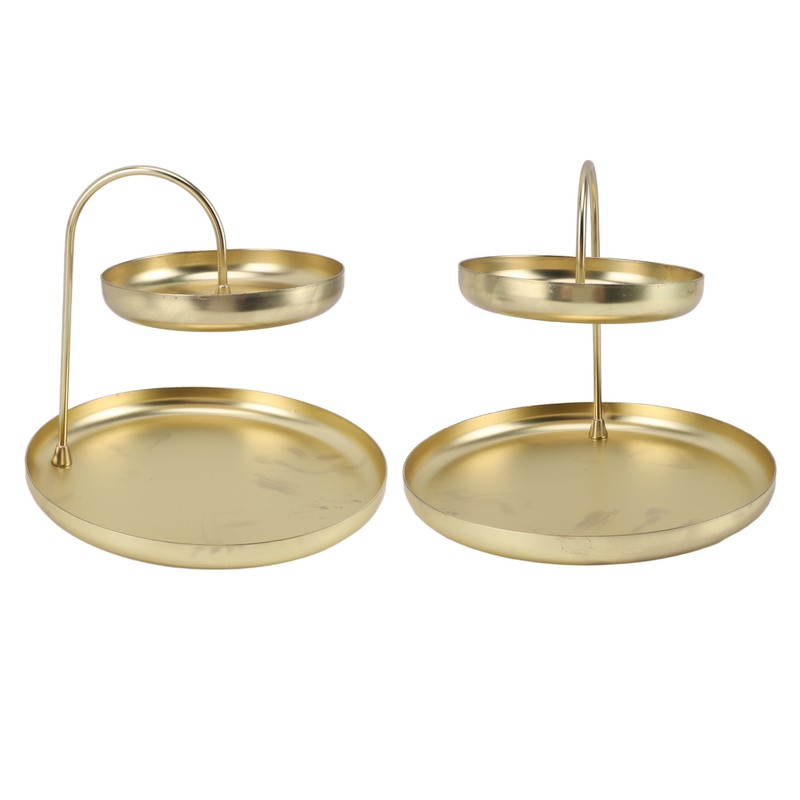 2 Tier Jewelry Tray Elegant Simple Sturdy Stable Metal Multi