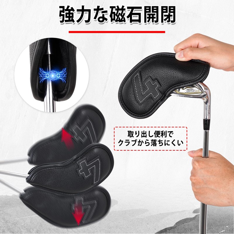 Golf Iron Covers Magnetic Wedge Covers Club Head Covers Set