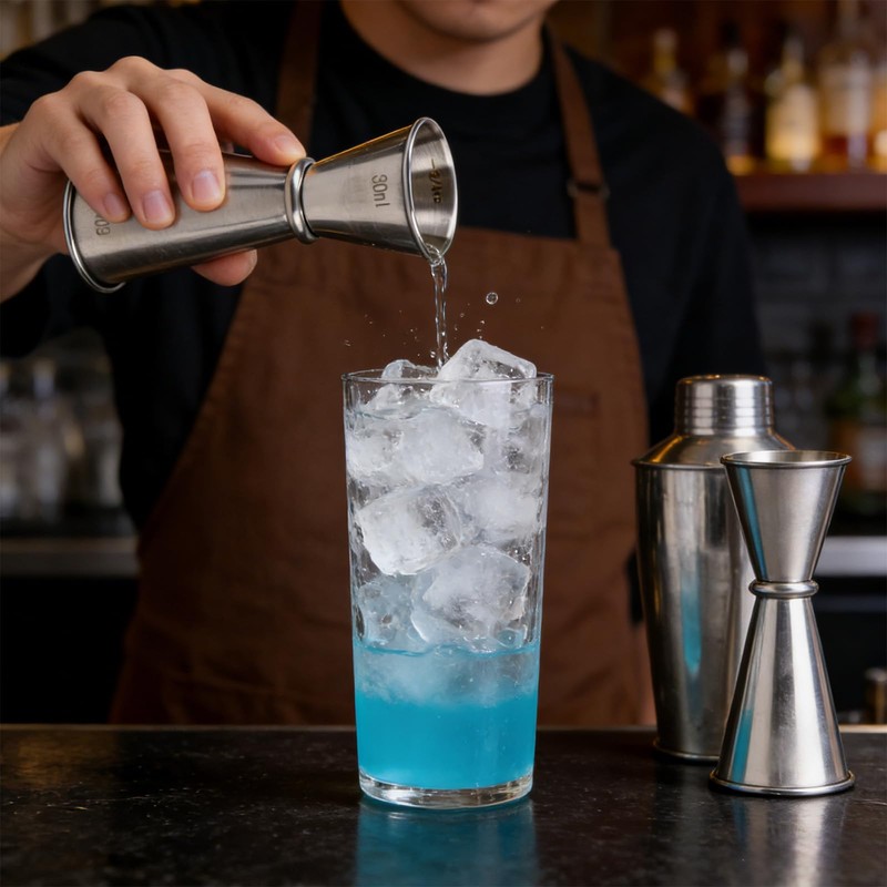 2pcs 2oz & 1oz Dual Jigger for Bartending, Stainless Steel