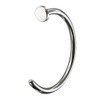 FIFTH CUE Solid Grade 23 Titanium Flat Disc Nose Hoop