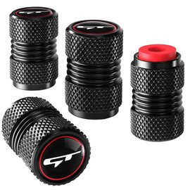 GT Tire Valve Stem Caps for Cars,Trucks Bikes, Metal GT Valve Stem Caps, 4-Pack