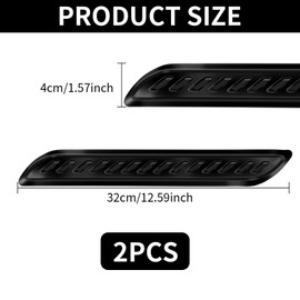TTQiAnJ Pack of 2 Car Bumper Protection Strips, Rubber Anti Collision Patch, Car Bumper, Universal Decorative Strips, Edge Protection for Most Cars, Black, 32 x 4 cm