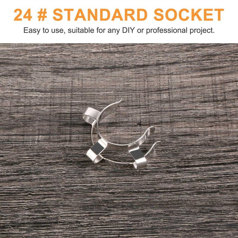 IMCCZONY 2pcs 24# Stainless Steel Clip Keck Clamp for 24/29