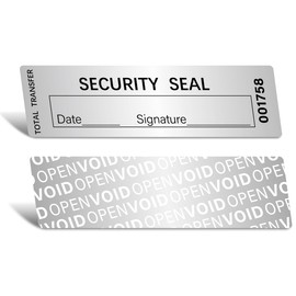 210 PCS Tamper Evident Seals 1x3.5inch Tamper Tape Tamper Proof Stickers Total Transfer Tamper Tamper Evident Tape Security Tape (Silver)