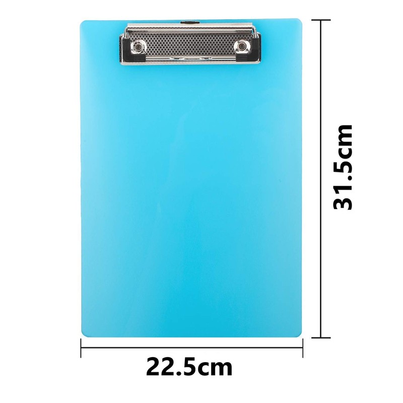 LATERN 6Pcs A4 Clipboard, Plastic Transparent A4 Clipboard 5 Colors