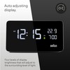 Braun Digital Alarm Clock with LCD Display, 2x USB-C ports