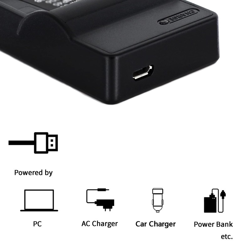 Norifon D-LI68 USB Charger for Pentax Optio A36, Optio S10,
