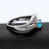 Uloveido Y2867 - Anillo para mujer con circonitas cúbicas redondas,