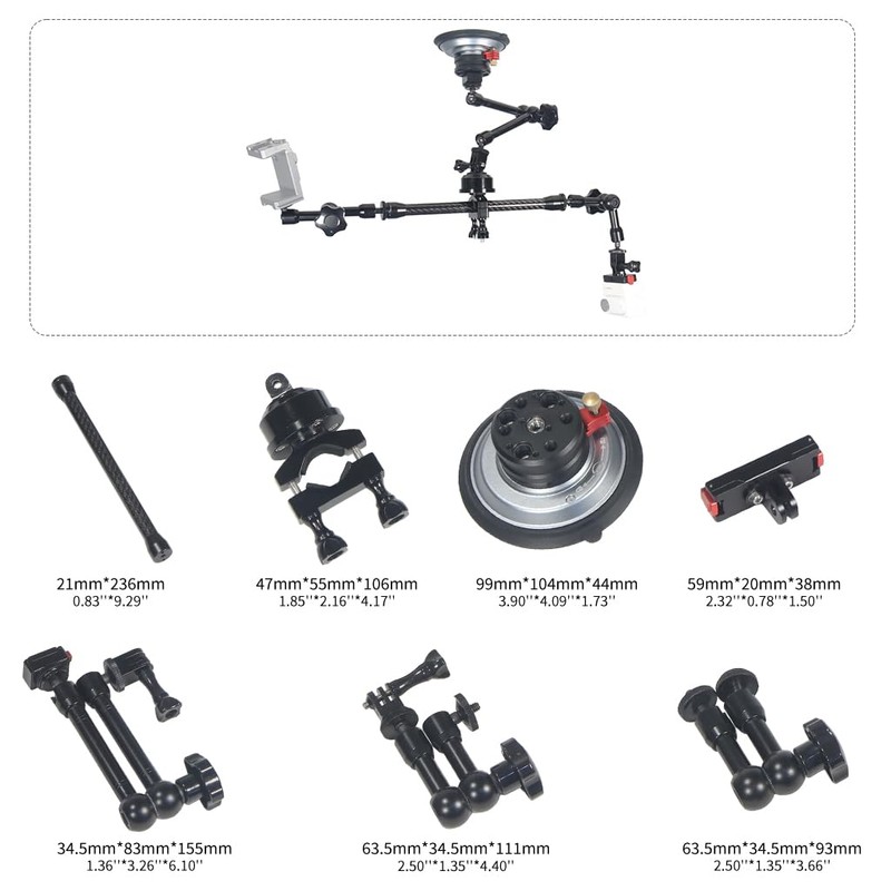 CS PRIORITY Aluminum Alloy 7" 11" Adjustable Magic Arm Bracket
