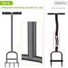 Dolibest Lawn Coring Aerator, Stainless Steel 4 Corer Plug Aerator