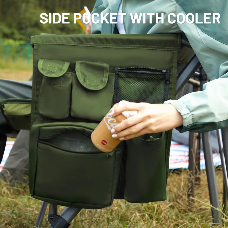 TIMBER RIDGE Oversized Folding Camping Chair High Back Heavy Duty
